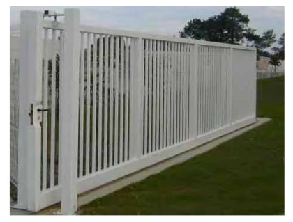 PORTAIL COULISSANT SUR RAIL MANUEL MOTORISABLE NORME CE