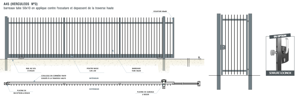Portail industriel type A45 cannisse n°3 sur mesure