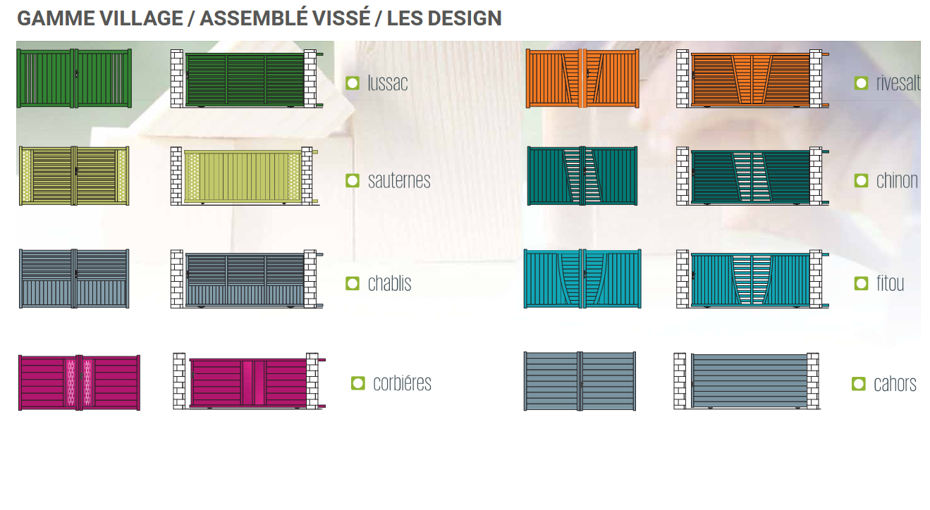 GAMME VILLAGE / ASSEMBLÉ VISSÉ / LES DESIGN